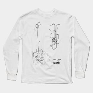 Impact Responsive Distress Signal Device Vintage Patent Hand Drawing Long Sleeve T-Shirt